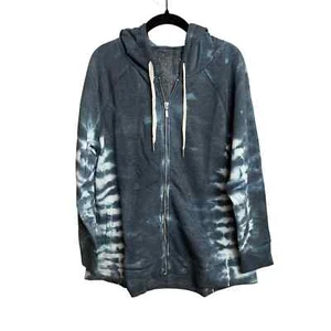 Lane Bryant Livi Activewear Hoodie mit durchgehendem Reißverschluss blau-weiß gefärbt Größe 14/16 - Bild 1 von 9