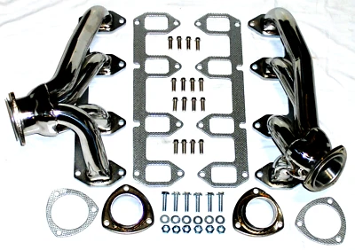 Cabezales de escape cortos de acero inoxidable para Ford BBF FE 330 390 406 427 1967-75 Foto 1 de 4