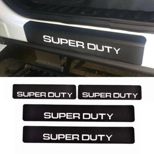 4*Carbon Fiber Leather Car Door Sill Cover Protector Sticker for Ford Super Duty - Bild 1 von 6