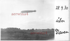 Zeppelin Graf Zeppelin Luftschiff über Plauen Vogtland  28.9.1930 Orig. Foto 