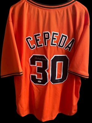 CAMISETA NARANJA AUTOGRAFIADA POR ORLANDO CEPEDA AUTOGRAFIADA POR GIGANTES DE SAN FRANCISCO Foto 1 de 4