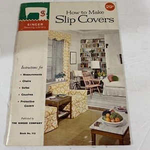 VINTAGE 1961 SINGER NÄHBIBLIOTHEK #113 WIE MAN SLIPCOVER BOOKLET HERSTELLT - Bild 1 von 3