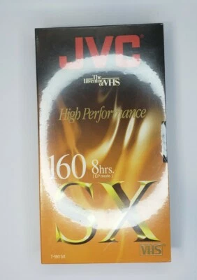 One (1) JVC High Performance SX 160 8 Hour Blank VHS Video Recordable Tape NEW  - Image 1 of 2