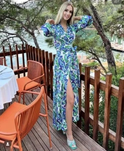 ZARA PRINTED WRAP KIMONO/ROBE DRESS SIZE S REF 7563/248 BNWT - Picture 1 of 10