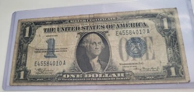 Rare 1 Dollar Bill from 1934-(blue seal) low serial number- free shipping - Image 1 of 3
