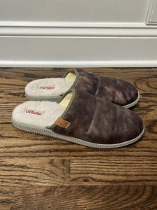 Olukai Ciabatta Uomo Mua'Ili Mule Tg 12 Pelle Legno Scuro/Limo Shearling Nuova Senza Etichetta - Foto 1 di 10