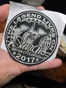 2017 Sturgis South Dakota Motorrad Rallye gestickter Bügelbild Patch. - Bild 1 von 1