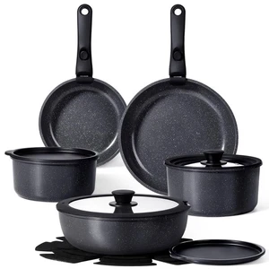 Ceramic Pots and Pans Set Non Stick, Nonstick Detachable Handle Cookware Sets... - Picture 1 of 9