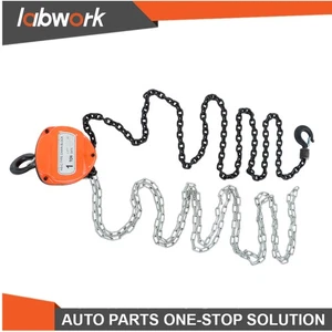 Labwork Hand Chain Hoist Carbon Steel 1 Ton/2200 lbs 10FT Lift 360° Swivel Hook - Picture 1 of 14