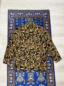 Vintage Woolrich Reversible Frog Camo Jacket Wool Small - Picture 1 of 5