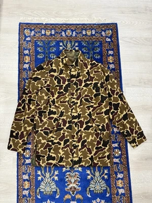 Винтажный шерсти двусторонний лягушка камуфляж куртка шерсти маленький - Изображение 1 из 4