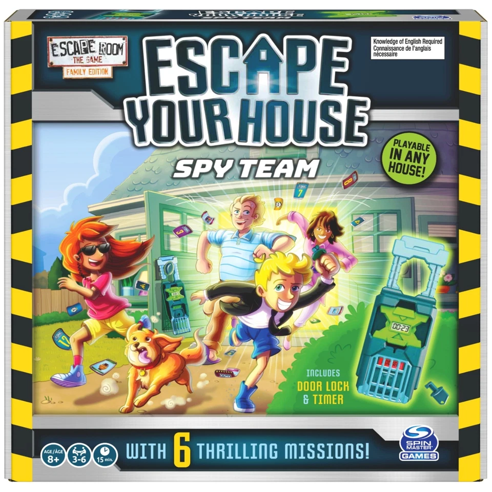 Escape Room The Game, Escape Your House: Spy Team Fun Strategy Family Board Game - Image 1 of 1