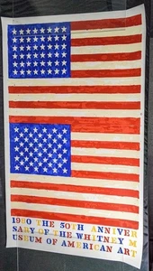 JASPER JOHNS Double Flags Whitney Museum of American Art 50th Anniversary Poster - Bild 1 von 4