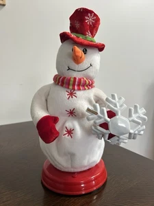 RARE Gemmy 13" Spinning Snowman - LED Spinning Snowflake - Fully Working - Bild 1 von 4