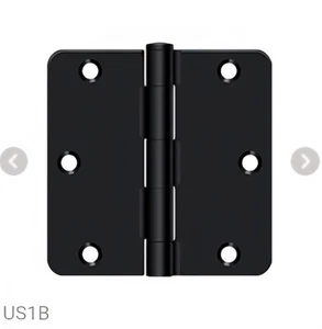 Deltana S35R41B 3.5" X 3.5" X 1/4" RADIUS Steel HINGE in Paint Black USB1 - Picture 1 of 7