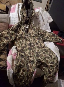 Vintage Cabela’s Goose Down Camo Hunting Coveralls Men’s Size L. Usa. - Picture 1 of 5