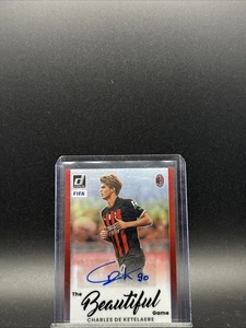 2022-23 Panini Donruss FIFA Charles De Ketelaere Red Beautiful Game Auto 4/25 - Picture 1 of 2