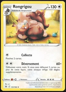 Carte Pokémon Rongrigou 151/196 Origine Perdue Français - Picture 1 of 2