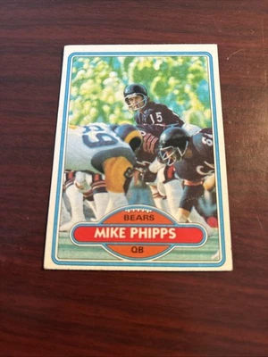 1980 Topps - Mike Phipps #422 Chicago Bears Purdue Boilermakers - Image 1 of 2