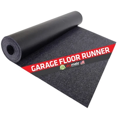 Alfombra de piso de garaje Drymate 8'10"x2'6" impermeable antideslizante 106"x30" carbón Foto 1 de 4