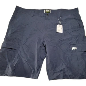 Helly Hanson Mens QD Cargo Shorts Navy NWT SIZE 48 Quick Dry Belt Loops Stretch - Picture 1 of 9