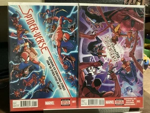 SPIDER-VERSE #1+ 2 MARVEL 2015 SPIDER-PUNK LADY SPIDER ARACNIDO - Picture 1 of 3