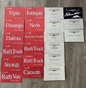 2002 Dodge and Chrysler Owners Manual Handbook Complete Set From Dealership OEM! - Picture 1 of 14