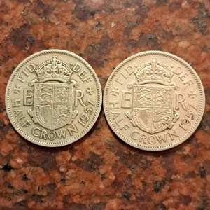 1957 GREAT BRITAIN HALF CROWN COIN  (1 COIN PER SALE PICKED AT RANDOM) - #B6510 - Picture 1 of 2