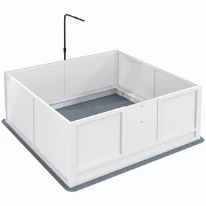 Whelping Box for Dogs with Pee Pad, Pig Rail, 49" x 48" - Picture 1 of 11