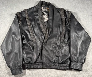 Giacca pelle uomo vintage Vera Pelle Italy grande bomber manica lunga Italia anni 90 - Foto 1 di 10