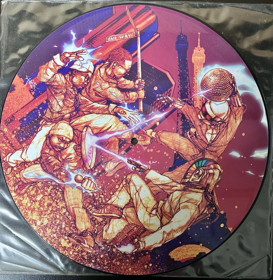 Daft Punk vs Slum Village - Aerodynamic (Remix) / Raise It Up 12” Vinyl Promo - Image 1 of 2