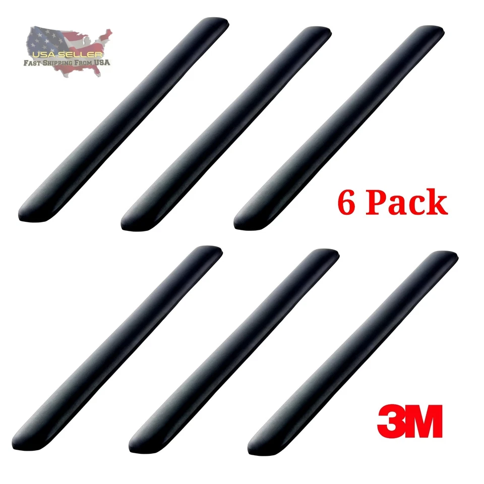 6 piezas. 3M WR85B 19 pulgadas x 2 pulgadas. x 0,75 pulgadas. Reposamuñecas con teclado de gel negro liso - Nuevo Foto 1 de 4