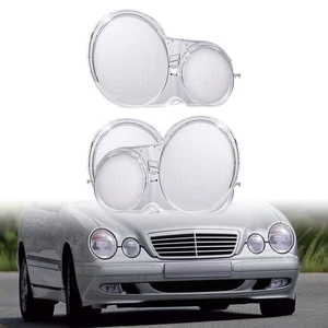 1 Pair PC Headlight Lens Cover for Mercedes E Class W210 E320 Wagon 1996-2002 - Picture 1 of 10