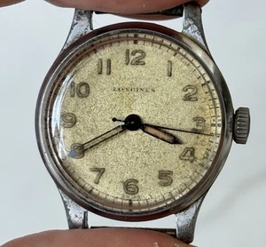 Reloj Longines 12L Famoso Piloto Militar Máquina Vintage Años 40 Segunda Guerra Mundial - Imagen 1 de 10