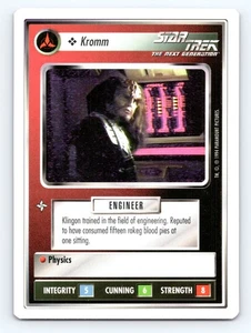Star Trek CCG TCG Kromm Engineer Klingon Card White Border STNG TNG Gaming - Bild 1 von 2