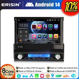 7" Android 14 8-Core Autoradio DAB+ Universal 1DIN Navi CarPlay WiFi BT 5.0 32GB - Foto 1 di 23