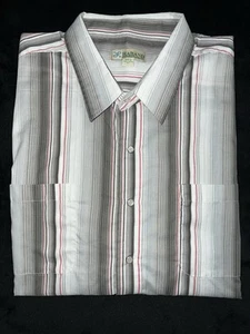 Haband Mens Western Shirt Long Sleeve, Striped, Pearl Snap Buttons, Size 3XL - Picture 1 of 13
