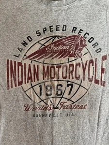 Indian Motorcycle T Shirt Retro World's Fastest Biker Medium Harley Dad Gift - Picture 1 of 12