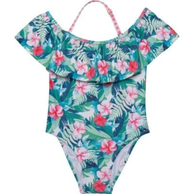 TOMMY BAHAMA Niñas Pequeñas 6X Tropical Floral Volantes Traje de Baño Nuevo con Etiquetas Foto 1 de 2