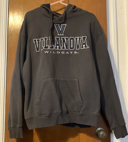 Villanova Wildcats Large Mens Hoodie Grey Jacket Campus Heritage Used Read Descr Cover