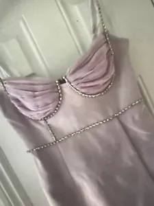 Self Portrait Pink crystal trimmed Mini Dress - Picture 1 of 13