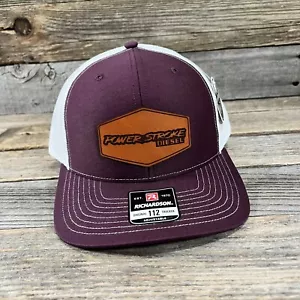 POWERSTROKE Diesel Leather Patch Trucker Hat - Picture 1 of 2