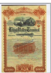 LEHIGH VALLEY TERMINAL RAILWAY COMPANY... PRIMERA HIPOTECA FIANZA ORO BOND - Imagen 1 de 1