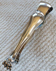 CHRISTOFLE FRANKREICH VERSILBERTE EISERVIERZANGE, 5,5", LÖWENKRALLENFUSS VINTAGE - Bild 1 von 7