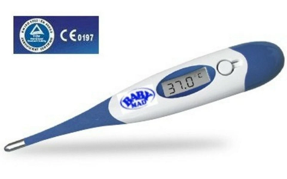 BABYMAD Digital Medical Thermometer Rapid 10 second Flexible Tip Child Adult Pet Use