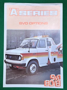 Folleto de venta Ford Serie A 1980-81 SVO OPTIONS - Camiones Serie A - Imagen 1 de 2