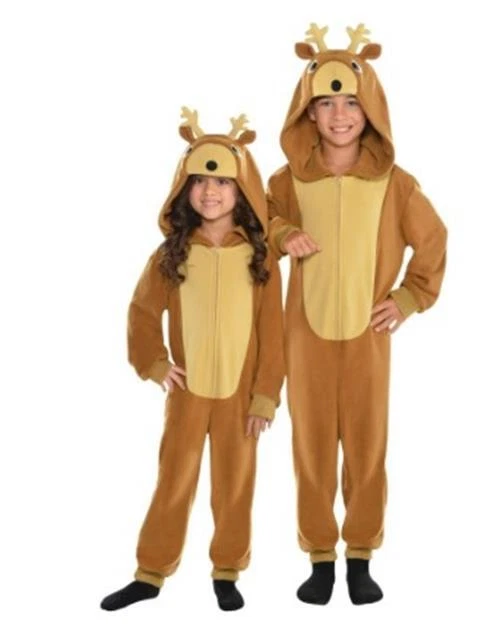 Kids Reindeer Costume Hoodie - Christmas & Halloween Outfit With Padded Antlers