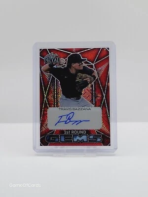 2024 Leaf Metal TRAVIS BAZZANA Authentic Auto Autograph /6 🔥 - Image 1 of 2