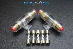 (2) SOPORTE FUSIBLES AGU CON (5) 20 AMP 4 6 8 10 CALIBRE EN LÍNEA VIDRIO AWG ALAMBRE NÍQUEL - Imagen 1 de 4