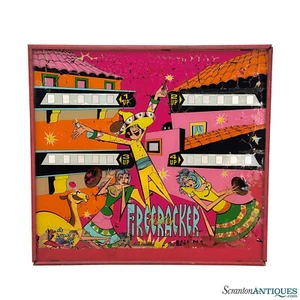 Mid-Century Pop Art Bally Firecracker Pinball Arcade Hanging Light Box - Picture 1 of 12